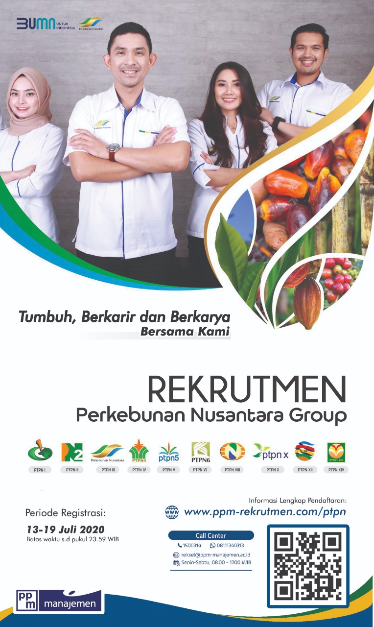 Lowongan PT Perkebunan Nusantara | Teknologi Pangan Universitas  Muhammadiyah Semarang (Unimus)