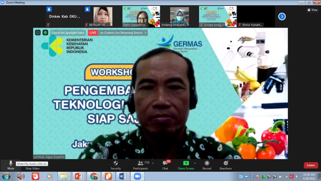 Dr Agus Suyanto di ruang zoom meeting