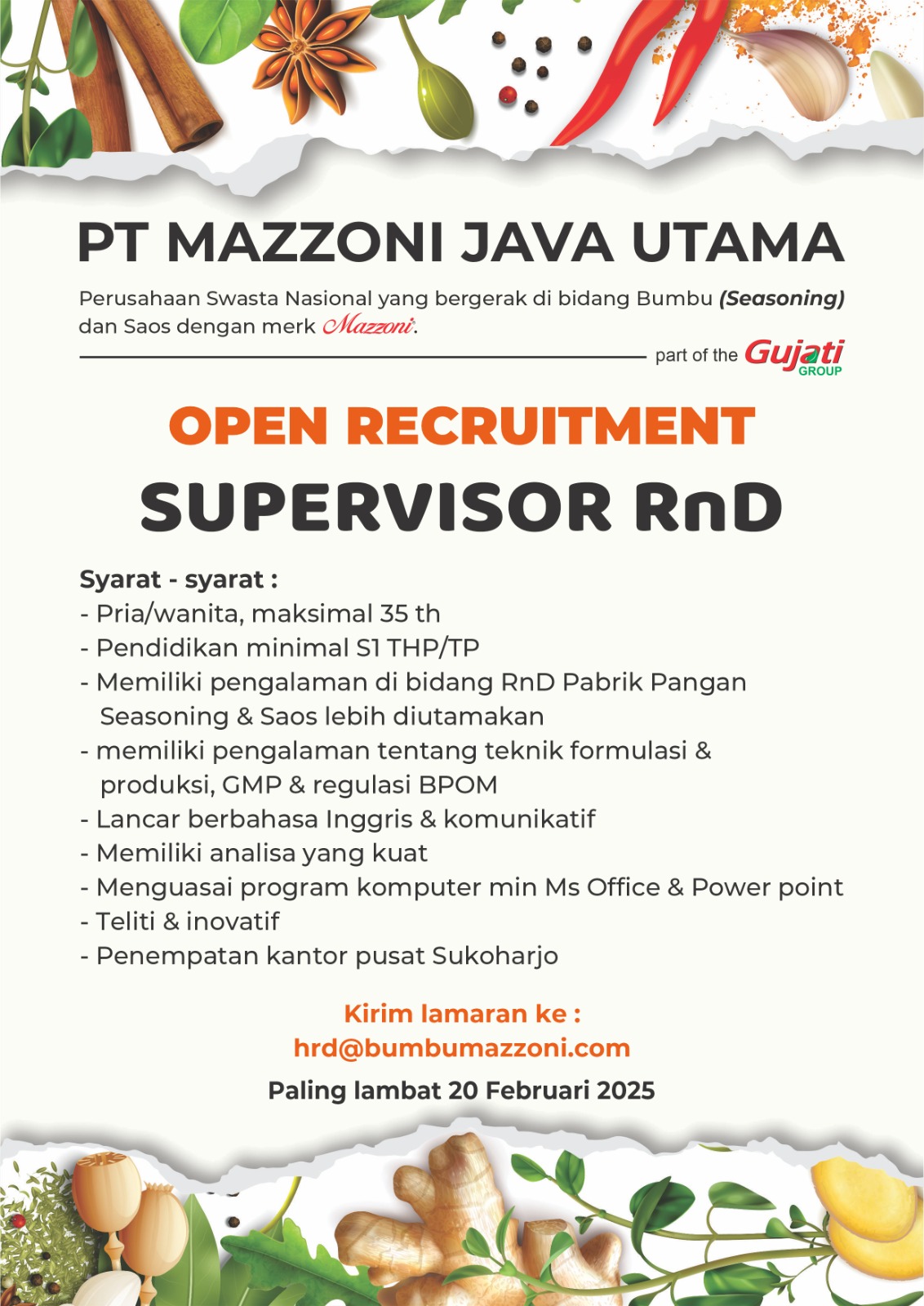 Read more about the article Loker PT Mazzoni