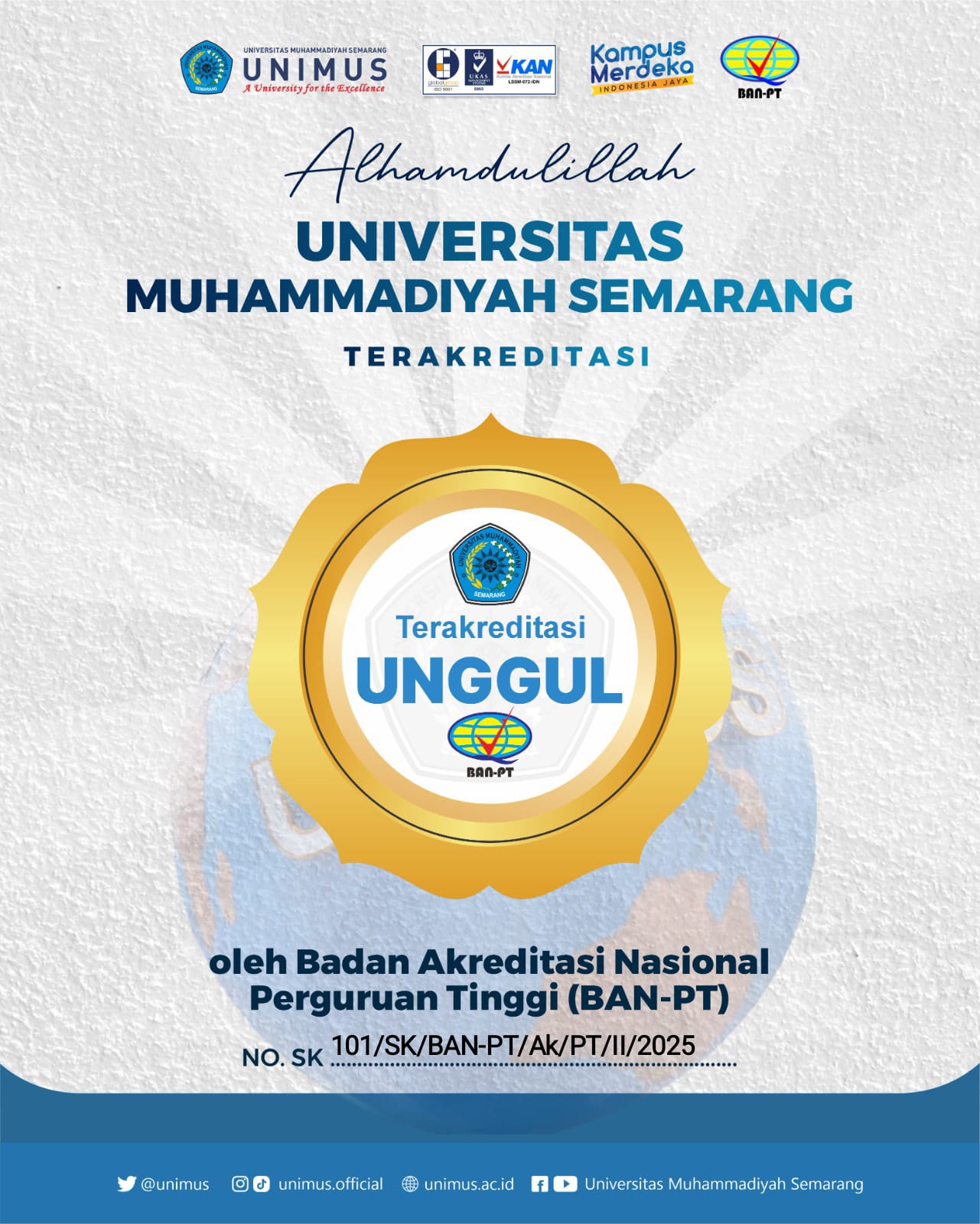 Read more about the article UNIMUS Raih Akreditasi UNGGUL dari BAN-PT