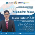 Dosen Teknologi Pangan Unimus Tambah Doktor Baru; Dr. Diode Yonata, STP, MTP