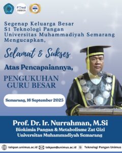 Read more about the article Mengenal Prof Nurrahman, Guru Besar Teknologi Pangan Unimus